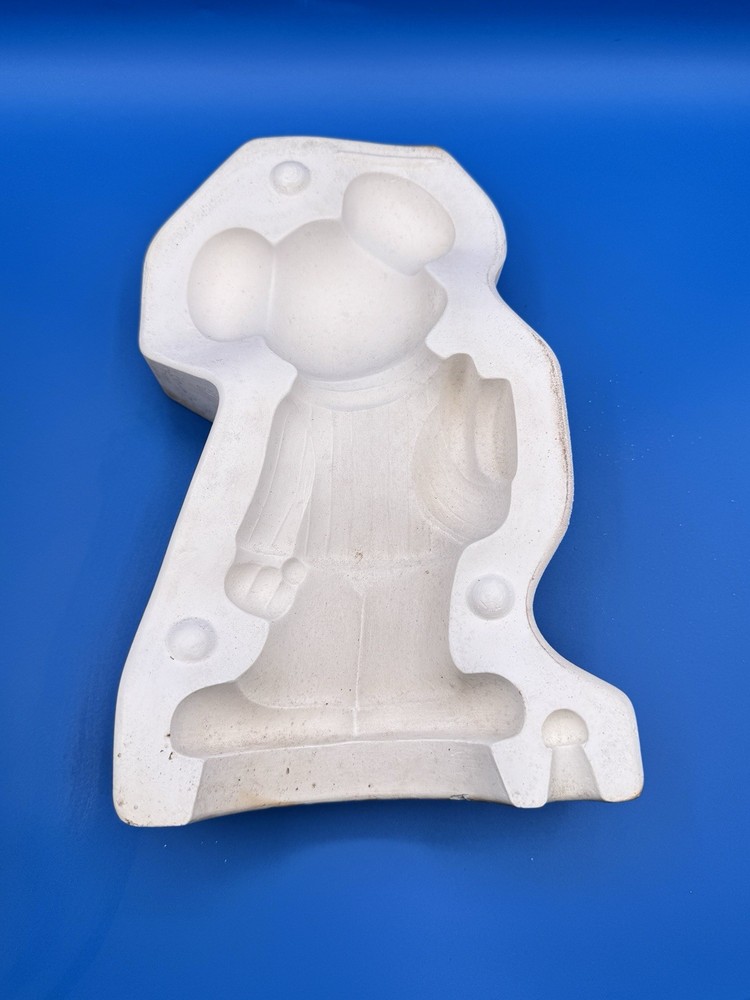 Vintage Unbranded Ceramic Casting Mold Smiling Mickey Mouse