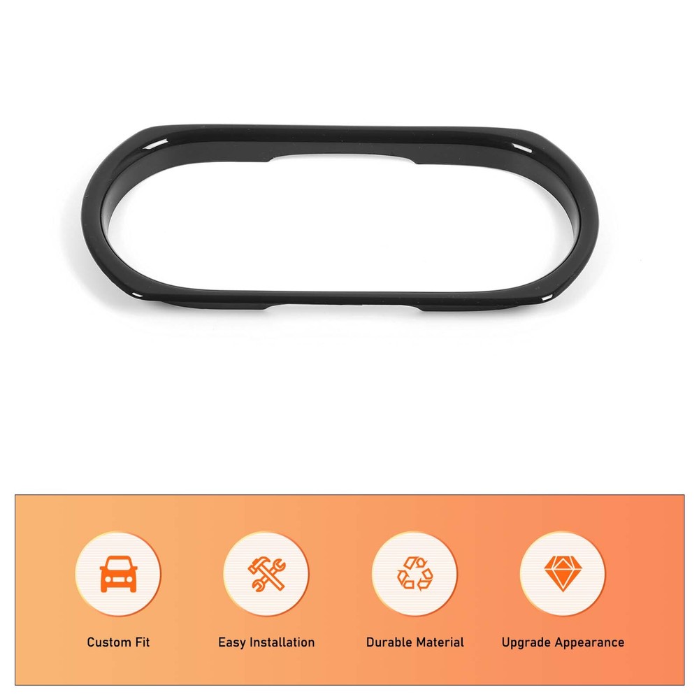 ABS Gloss Black Central Control Water Cup Frame Trim For Acura RDX 2013-2017