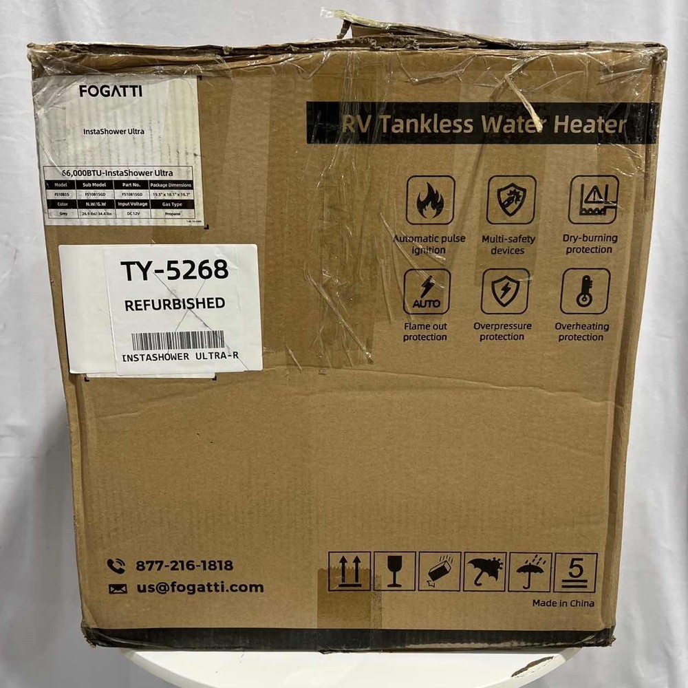 【90% NEW】66,000 BTU RV Water Heater Tankless Propane 3.9 GPM On-Demand Hot Water