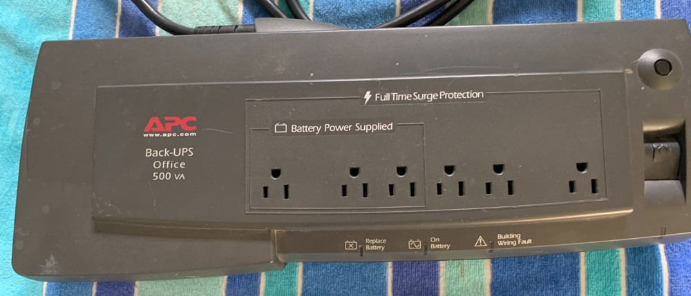 APC Back-UPS Office 500va BF500 - NO BATTERY- Clean-Tested