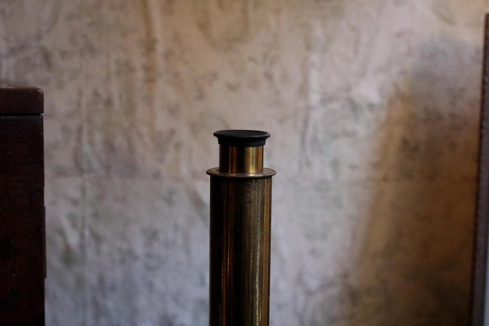 Antique 19th.C Brass Laboratory Microscope