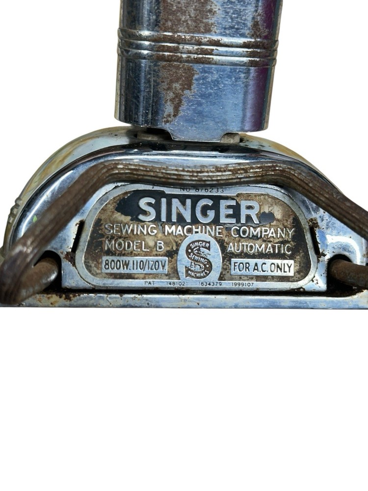 Vintage Singer Automatic Electric Flat Iron Model B Working