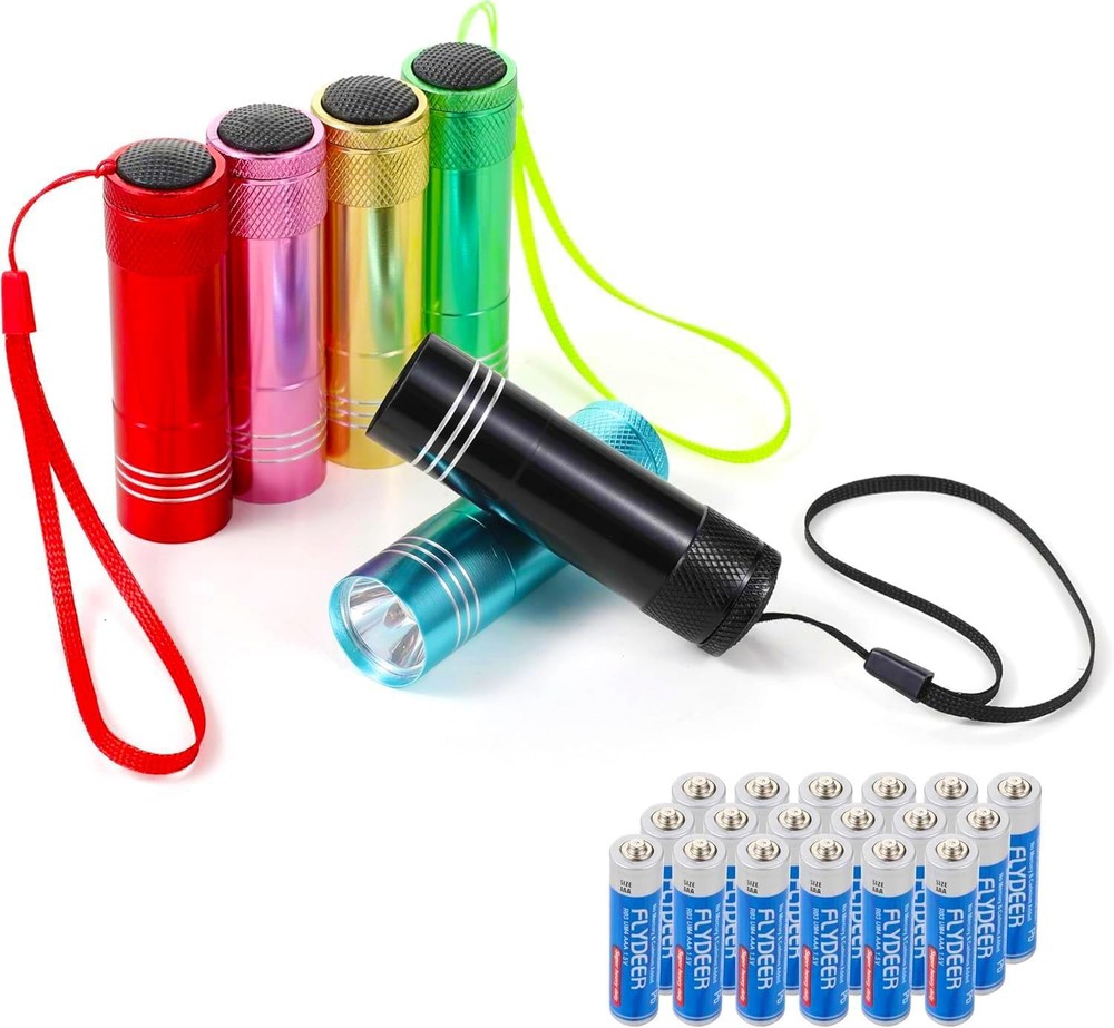 6 Pack Mini Flashlight Bulk, Small Aluminum LED Powerful Handheld Flash Light...
