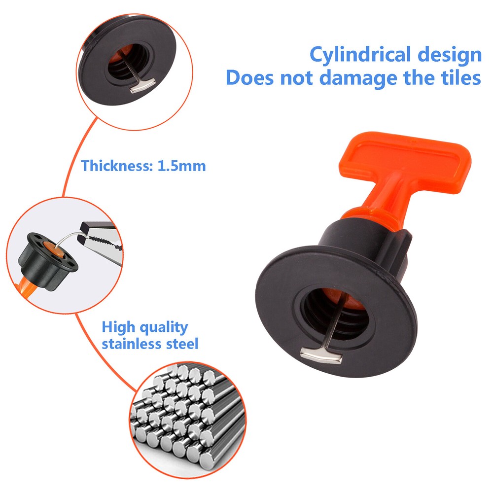 500pcs x Tile Leveling System 1/16" Reusable Tile Leveling Installation Tools