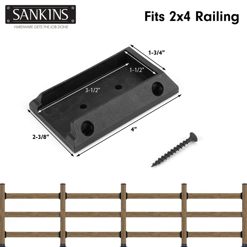 SANKINS 40pcs Deck Railing Bracket Connectors for 2x4 Wooden Posts