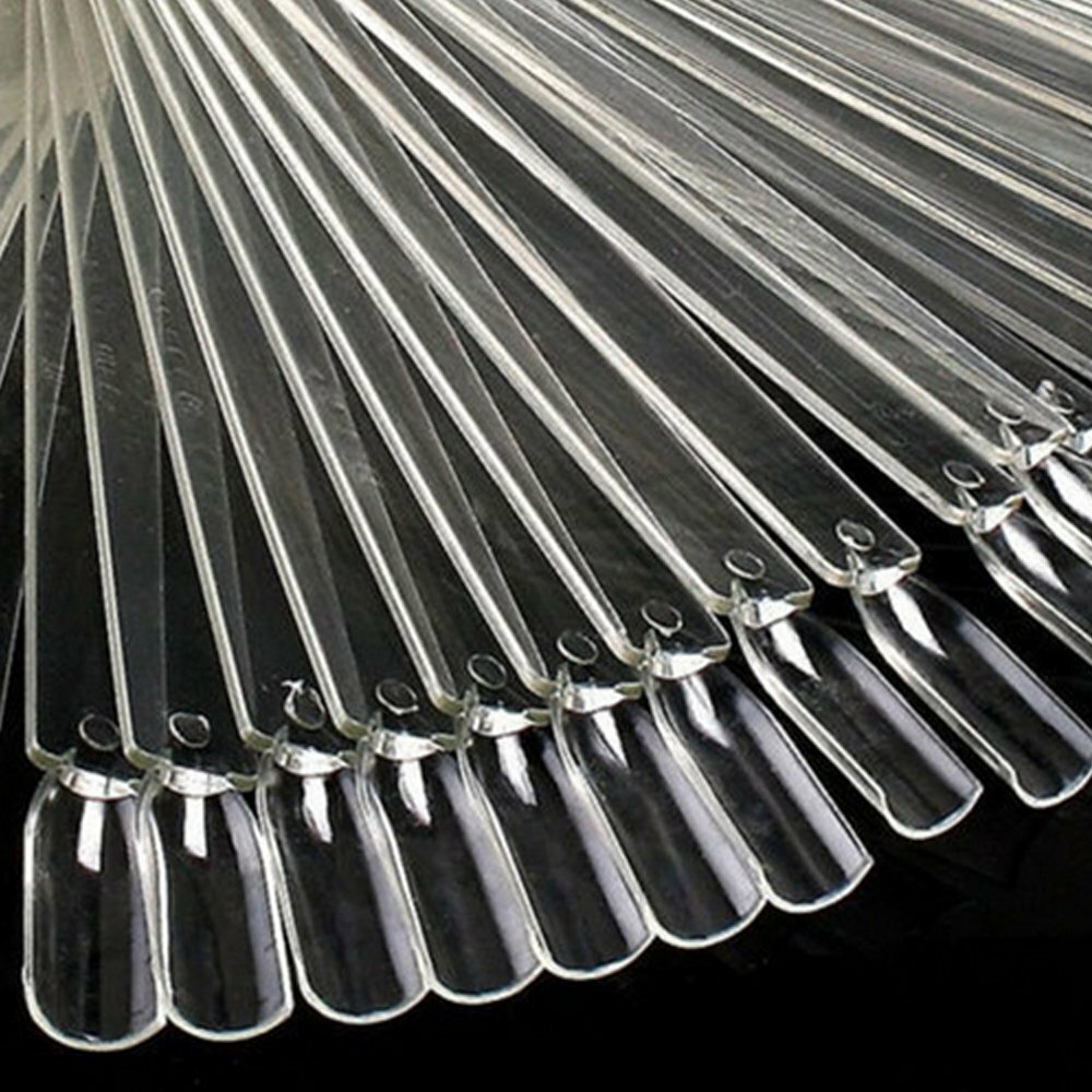 Nail Art False Tips Sticks Practice Display Fan Colour Swatch Design Tool New