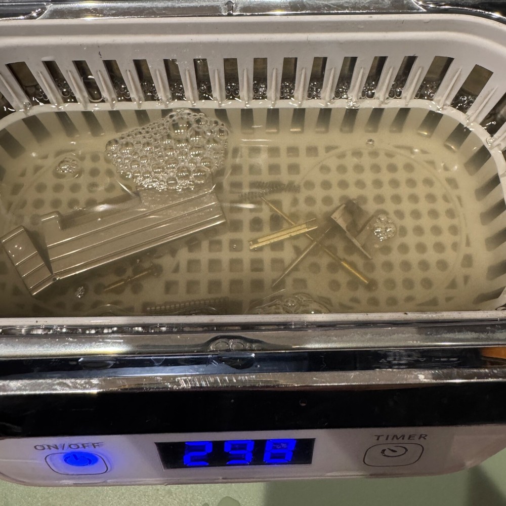 Dunhill Lighter Palladium 4 LINE Pattern_Ultrasonically cleaned _Working