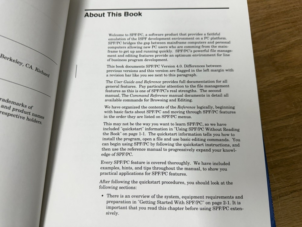 SPF/PC Command Reference for OS/2 and DOS Books User's Guide