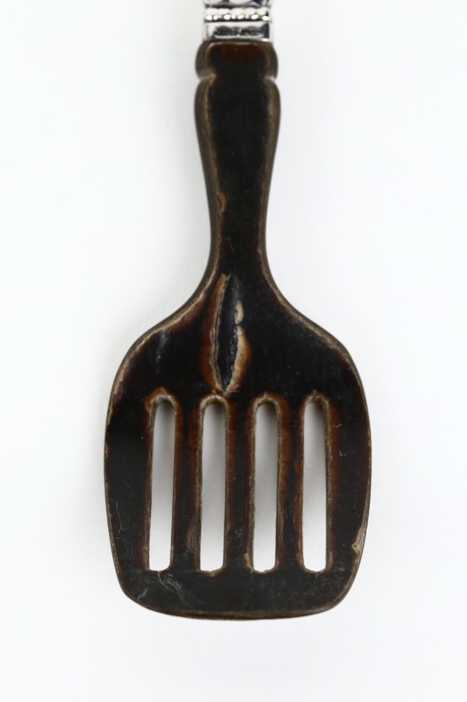 Georg Jensen Sterling Silver and Horn Acorn Pattern Herring Server
