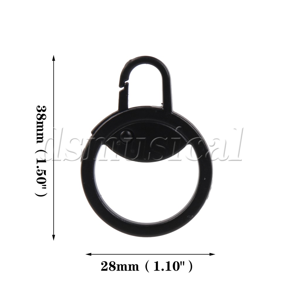 10 Pcs Sewing Zippers Pulls Sliders for Coat Backpack 1.5" x 1.1" Black