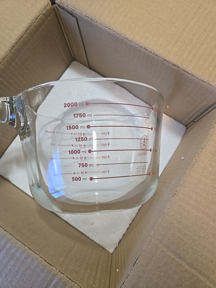 Mixing Bowl Liquid Measure Cup, Glass Tupperware Bakeware.