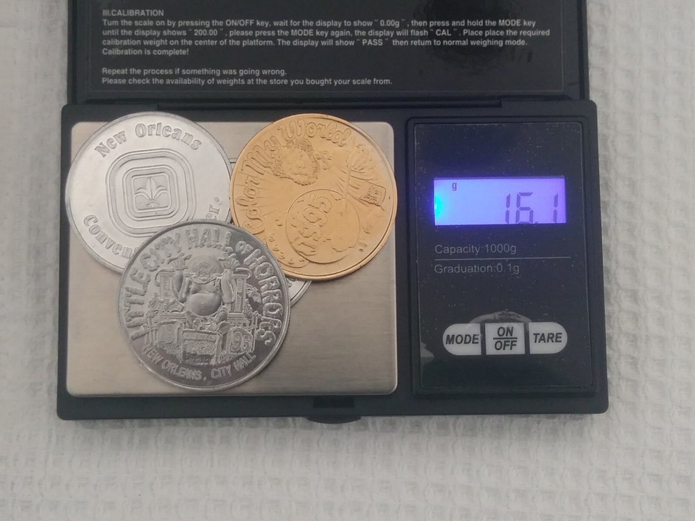 Vintage 4 Tokens All Different