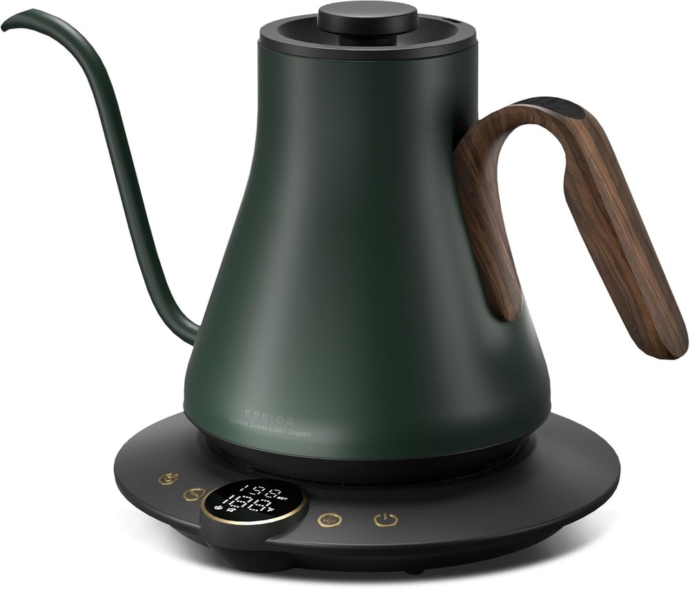 Gooseneck electric kettle with±1℉temperature control,suitable for coffee and tea