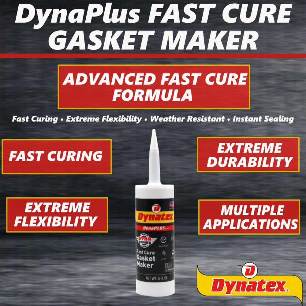 Dynatex DynaPlus Fast Cure Gasket Maker 5 oz Sensor Safe & Low Odor (3-Pack)