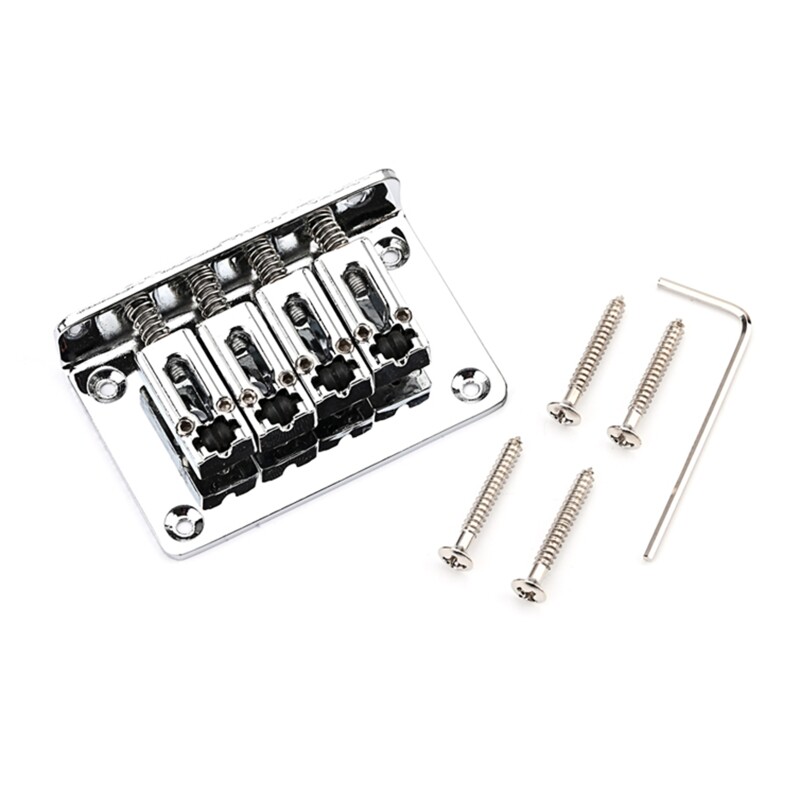 4 String Fixed Bridge String Spacing Hardtail Bridge Solid Saddle Easy to Use