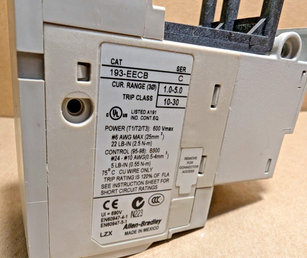 Allen-Bradley 193-EECB E1 Plus Solid State Overload Relay 1.0A - 5.0A