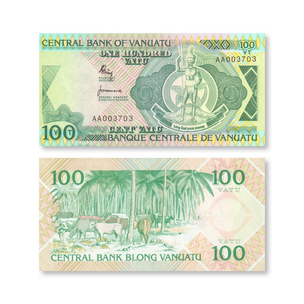 Vanuatu 100 Vatu, 1982, B101a, P1a, UNC
