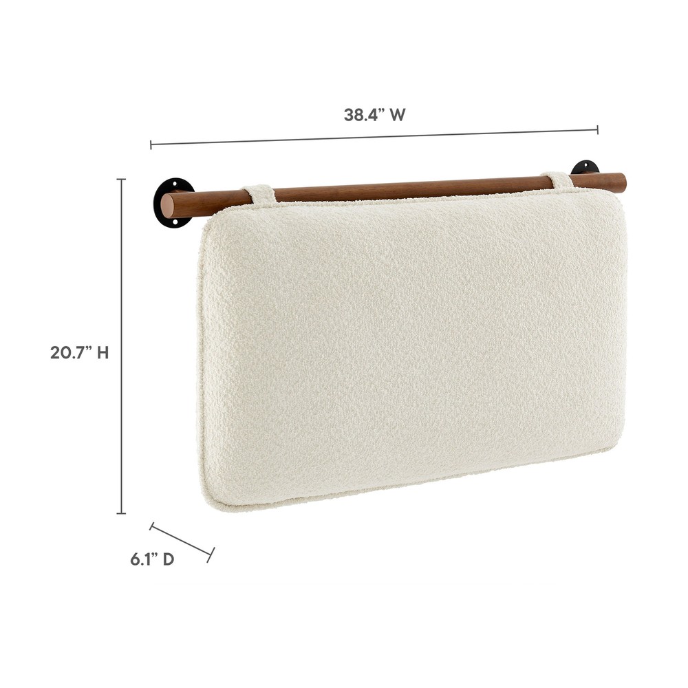 Anela Twin Headboard in Cream Walnut