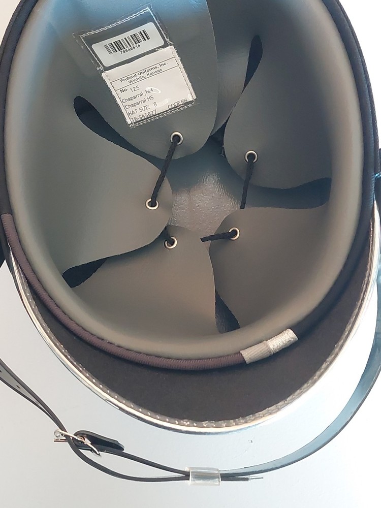 Fruhauf Marching band hats grey, black & silver multiple sizes