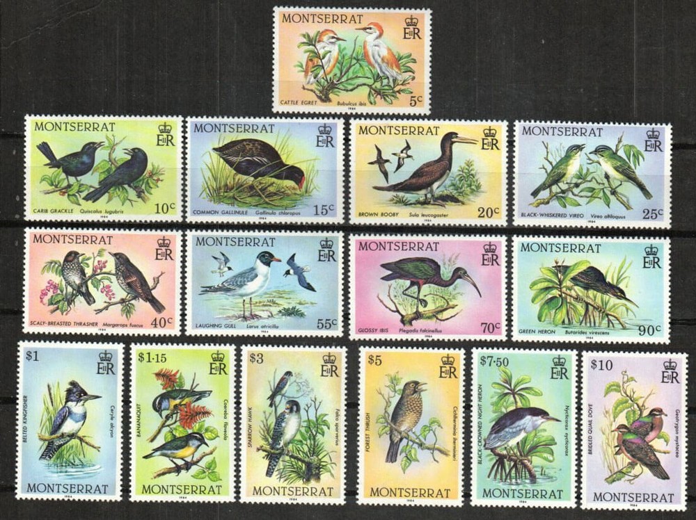 Montserrat Stamp 524-538  - Birds