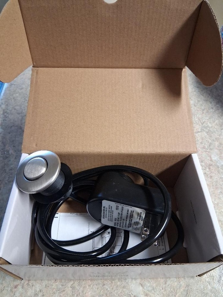 SINKINGDOM Garbage Disposal Button / Air Switch Kit 60+" cord, NEW Open Box