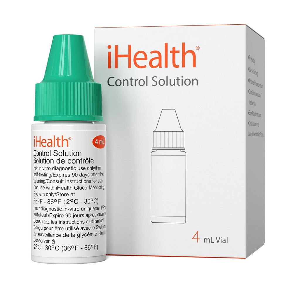 Control Solution for Blood Glucose Testing – Compatible with BG5S100 Gluco+ &...