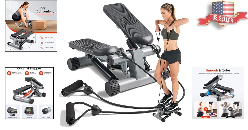 High-Resistance Cardio Stepper with Adjustable Intensity and Quiet Operation