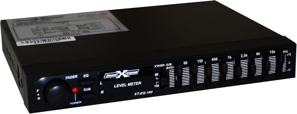 7-Band Passive Graphic Equalizer with Output Display - ST-EQ-180 Black