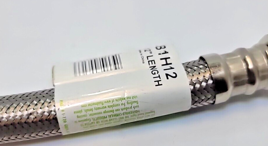 Water Heater Conn 3/4x3/4x12, Single, PartNo B1T06, by Fluidmaster Inc