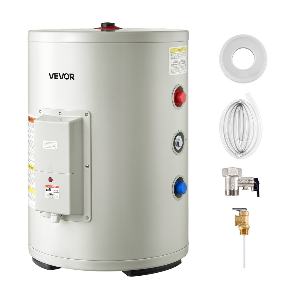 VEVOR 12 Gal Electric Tank Hot Water Heater 1600W 120V Point of Use T&P Valve