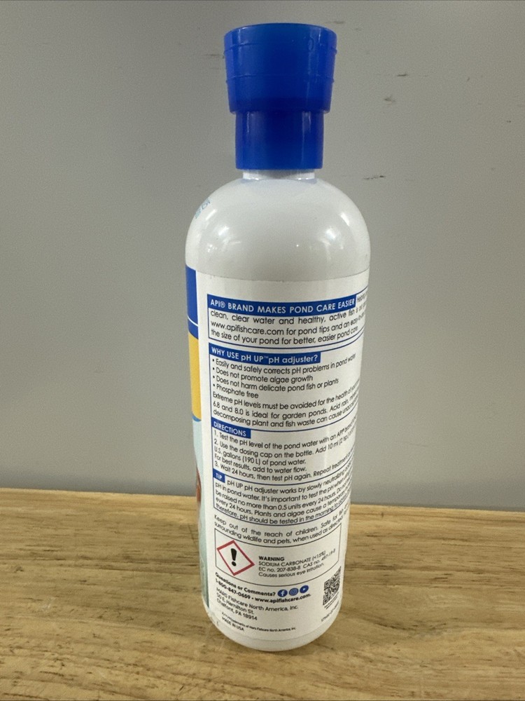 API Pond pH UP Pond Water pH Raising Solution 16 oz. Bottle