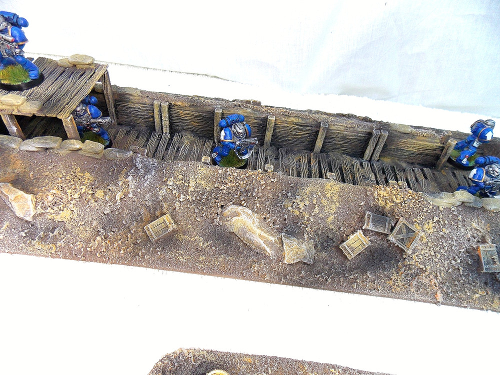 WARGAMING TERRAIN PAINTED TRENCH SYSTEM