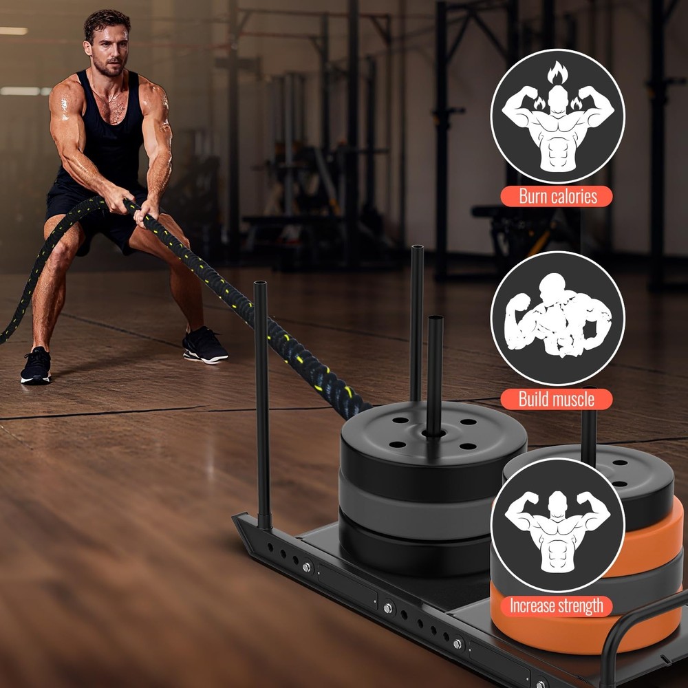 Weight Sled Pulling Rope 15FT/20FT/30FT/40FT, Trainer Physical Training Stren...