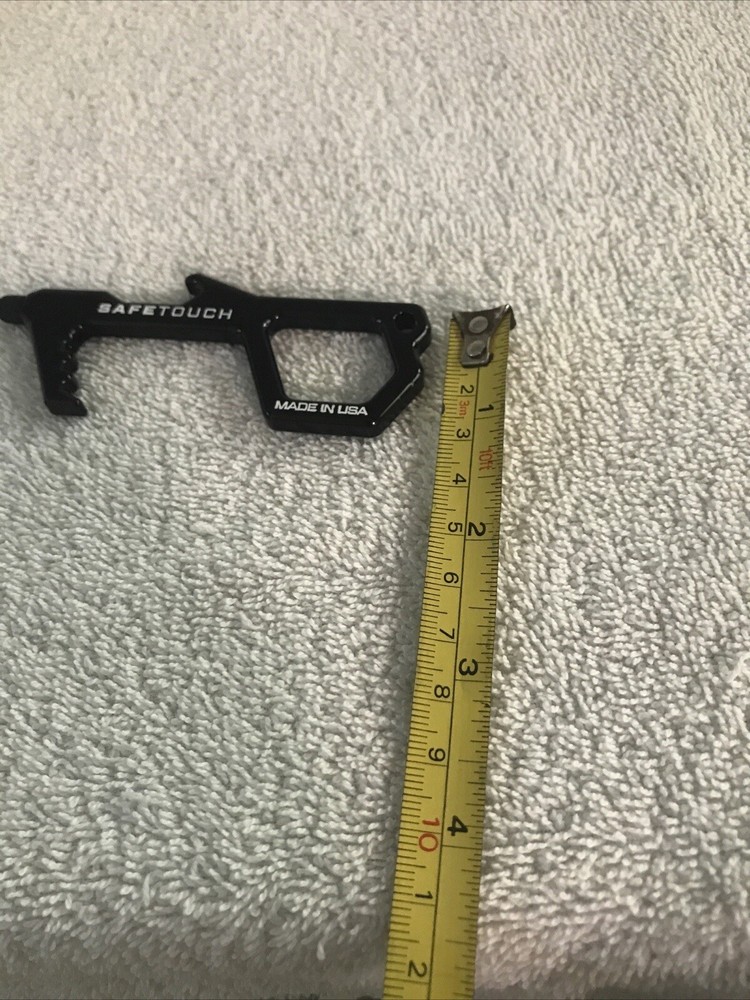 Black SafeTouch Hygiene Multi-Tool Key Solid Copper Safe Touch Open Doors USA