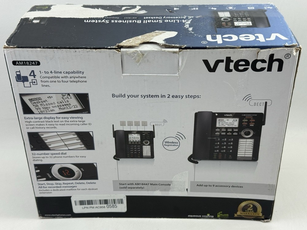 Vtech AM18247 Small Business System Accessory Deskset