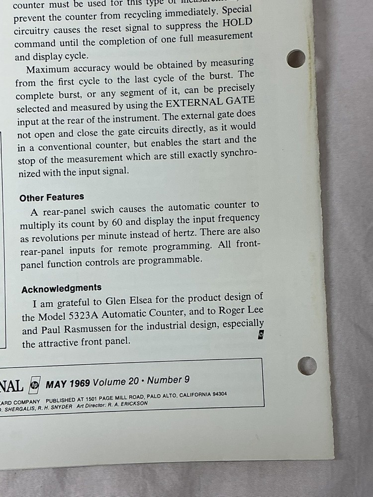 Hewlett-Packard Journal May 1969 Volume 20 Number 9
