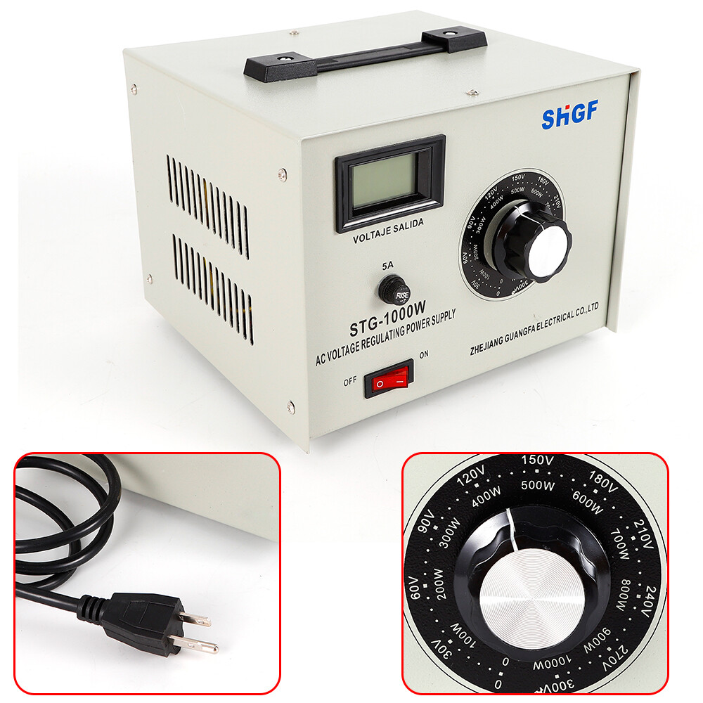 STG-1000W Variable Variac Auto Transformer Voltage Regulator Metered 0-300V