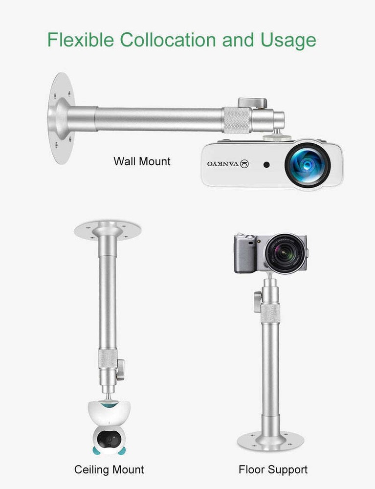 Universal Extendable Tilt DLP LCD Ceiling Projector DVR Camera Mount Bracket