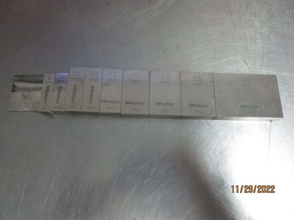 12pc Mitutoyo Gage Blocks