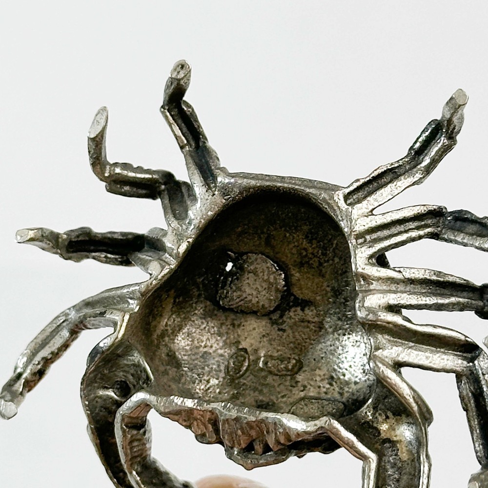 Italian 800 Silver Crab Miniature Figurine