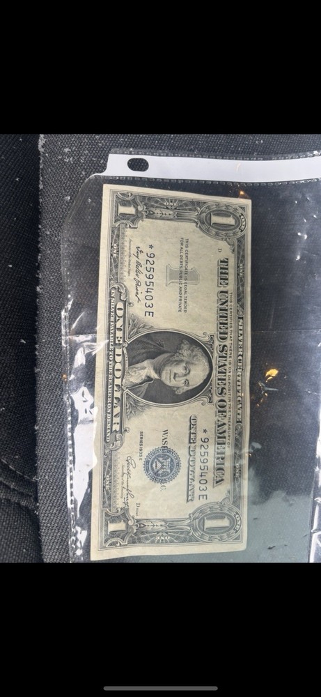 《ERROR Shift right》1 1935 E Silver Certificate Star note ！(Misaligned) XF！Rare！