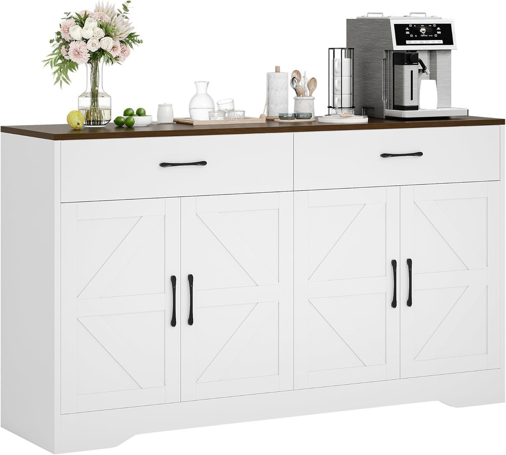 Sideboard Buffet Cabinet with Storage, Large Kitchen Storage Sideboard with Draw