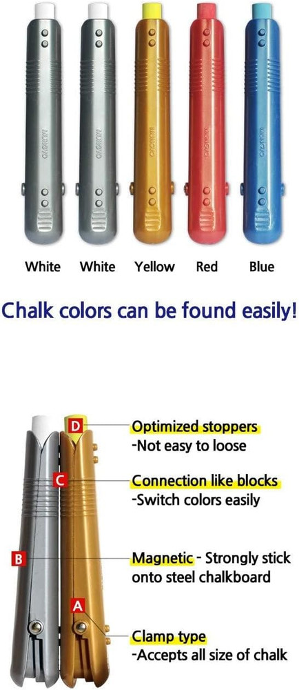 Multi Chalk Holder Pastel Holder 5 Pcs Set