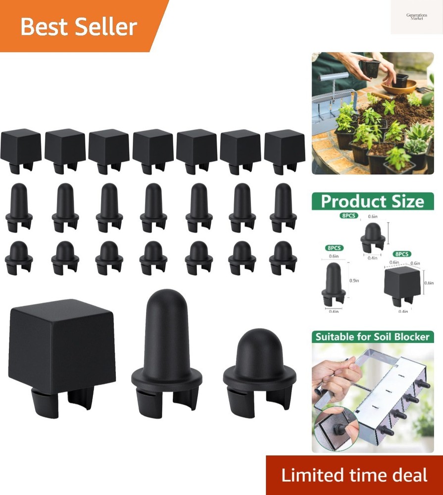 24 Pcs Soil Block Maker Seed Pins, 3 Types Soil Blocker Seed Hole Maker, Seed...