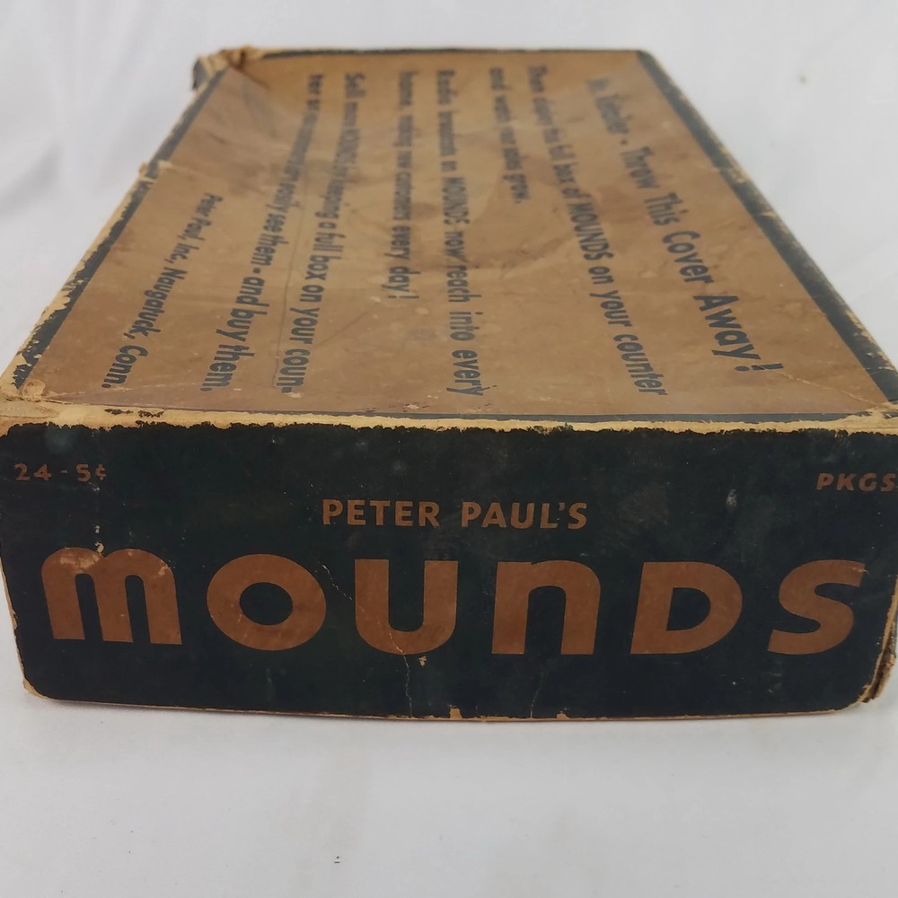 Vintage Peter Paul Mounds Candy Display Box
