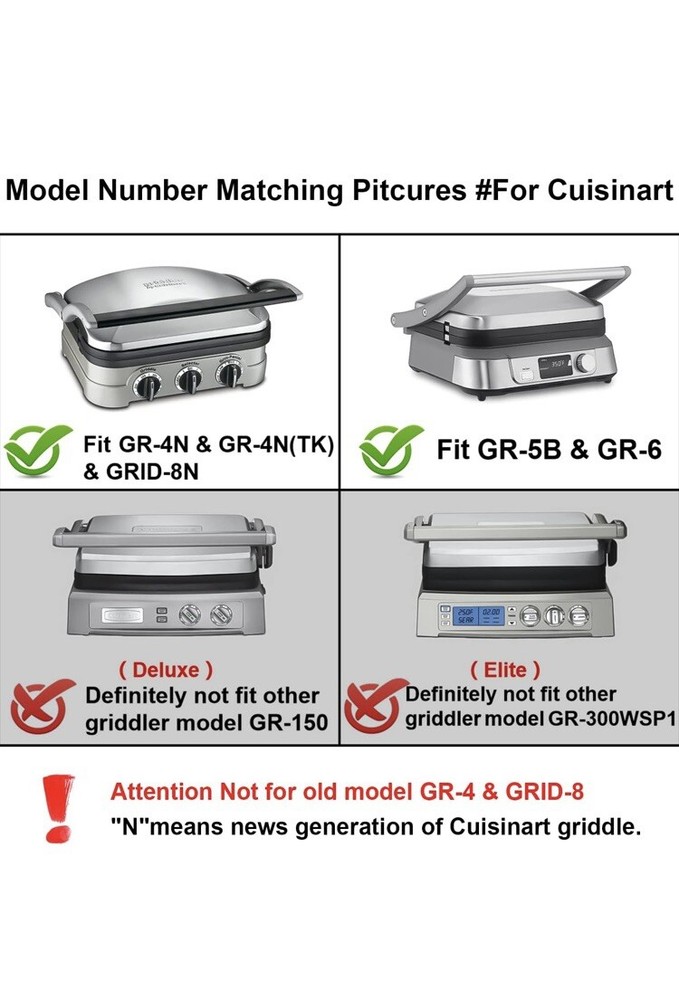 Gvode Waffle Plates for Cuisinart Griddler