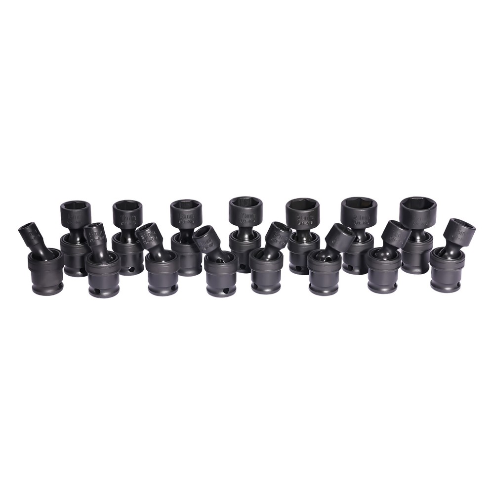 Universal Joint Socket Set, 15-Piece 3/8" Socket Set, Swivel Socket Set