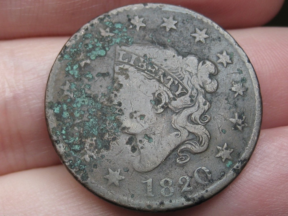 1820 Matron Head Large Cent Penny- VG/Fine Details, Large Date