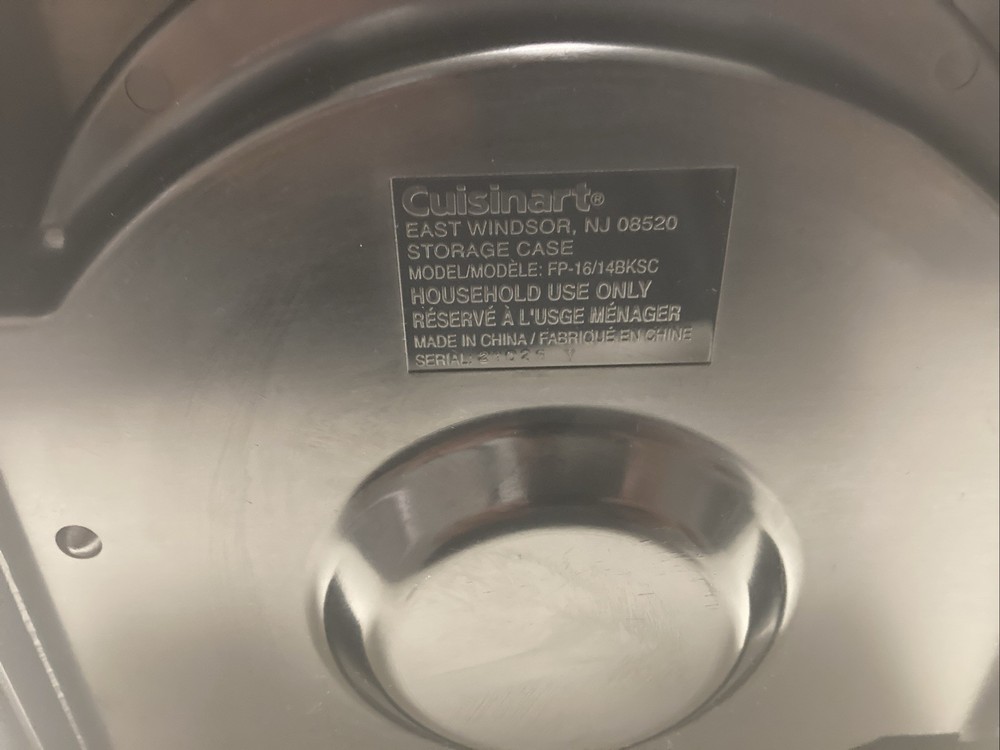 Cuisinart Storage Model FP-16/14BKSC Replacement Plastic Case Only