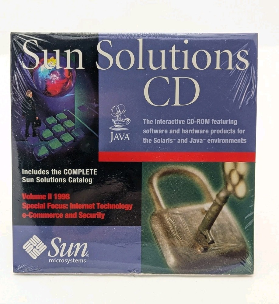 NOS Sealed Sun Solutions Microsystems 1998 CD Volume II Catalog